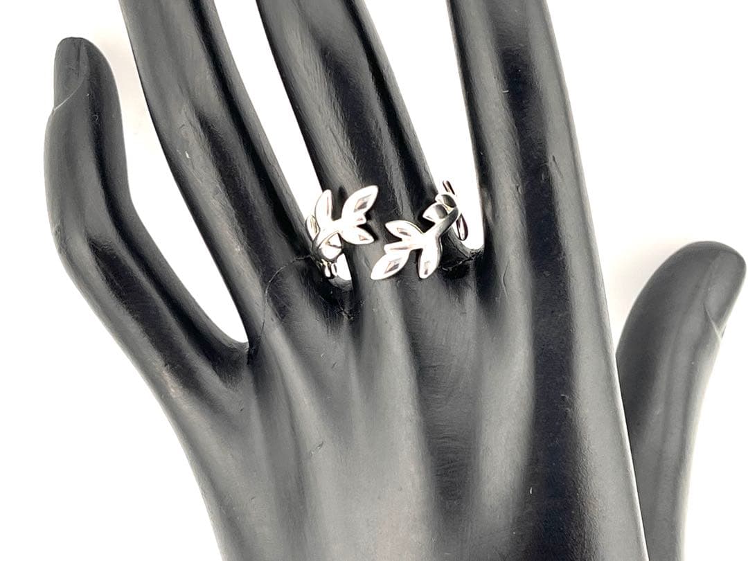 c922 ティファニー　オリーブリーフ　バイパス　リング　925 約15号