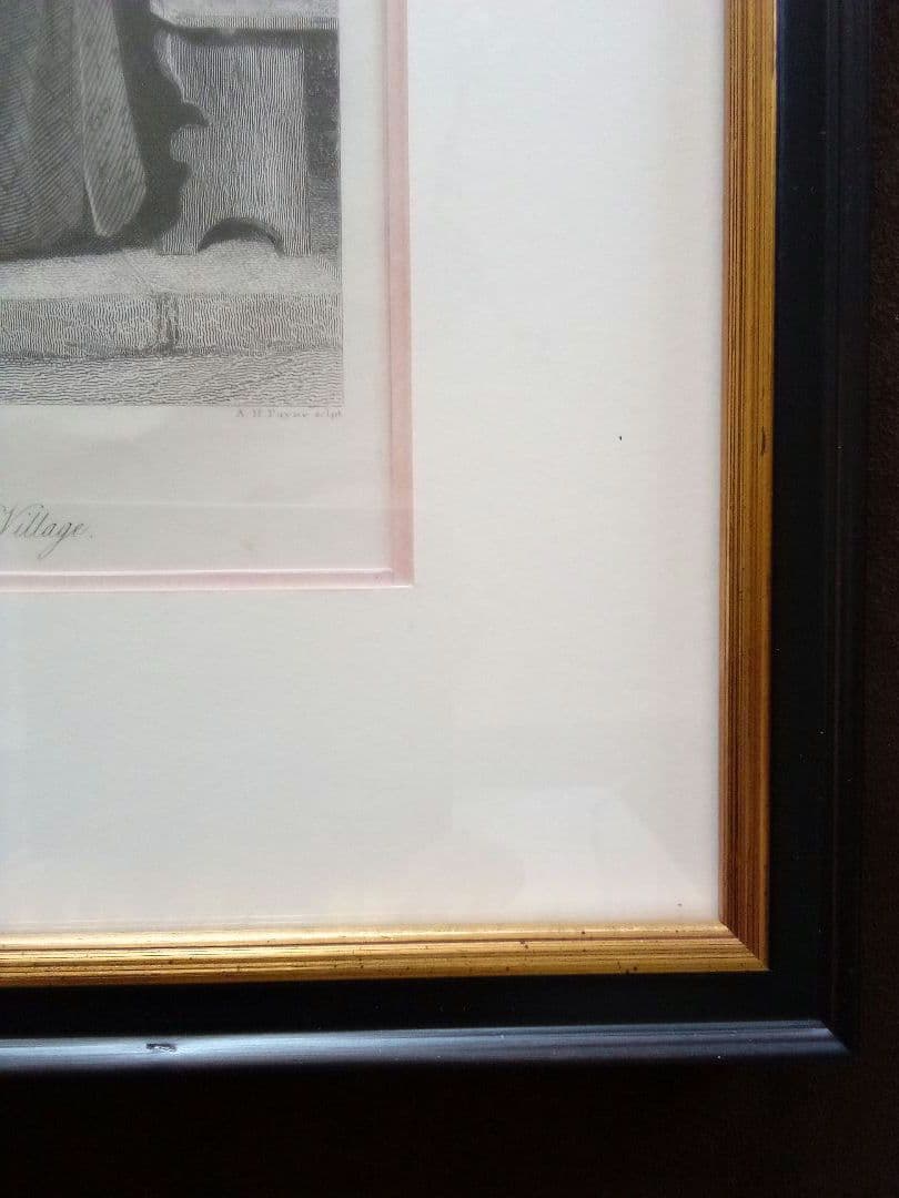 イギリス 銅版画 (エッチング技法) 婦人像