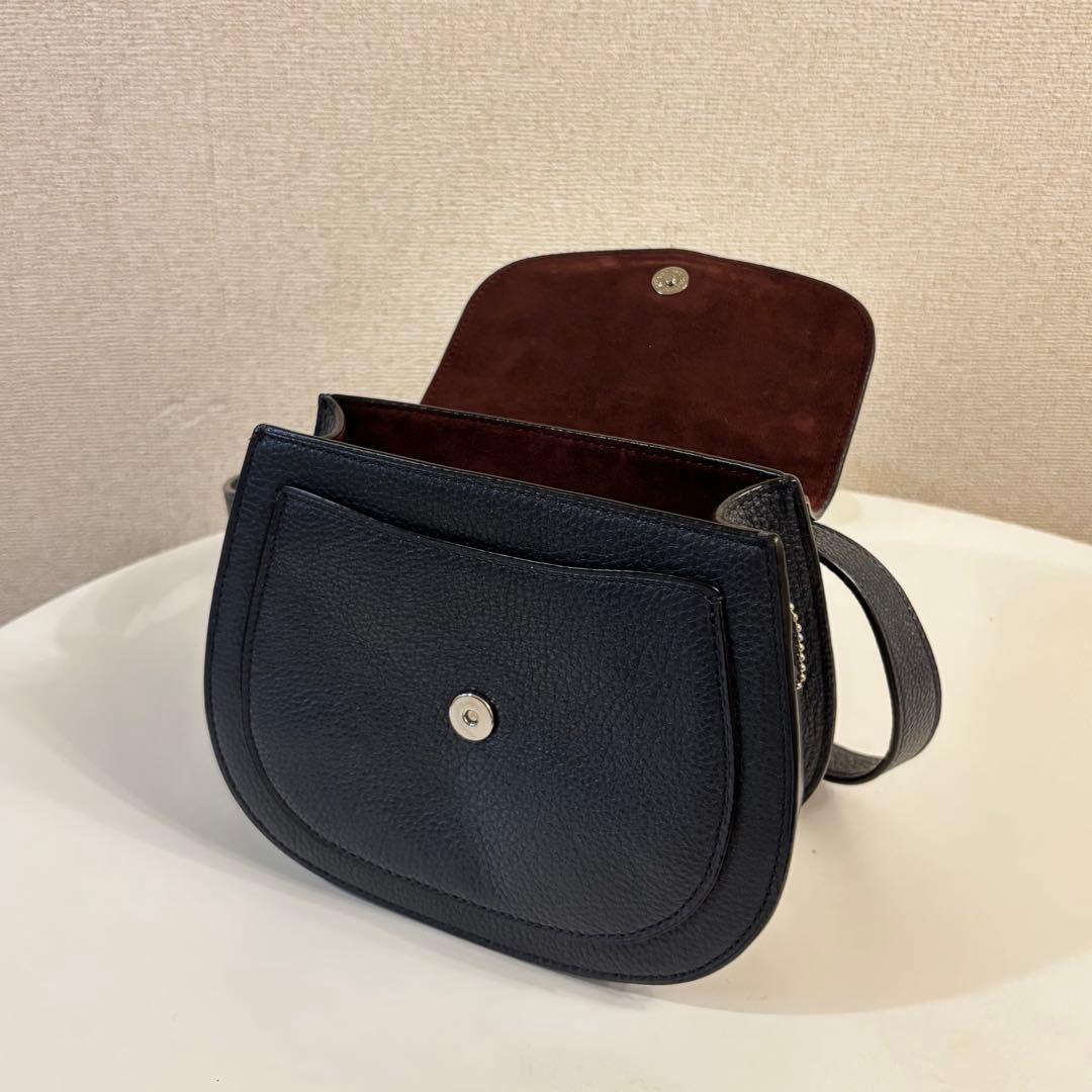 coach 花柄 レザー ショルダーバッグ