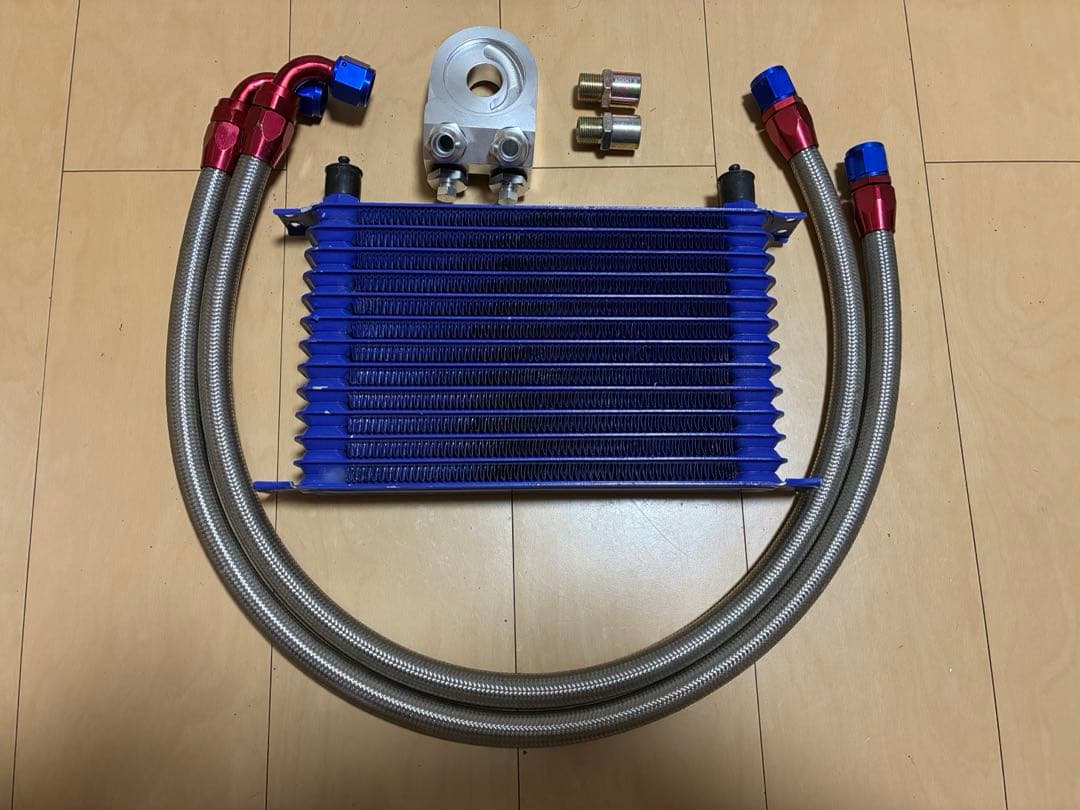 厚木オート製　汎用オイルクーラー　12段　オイルアタッチメント