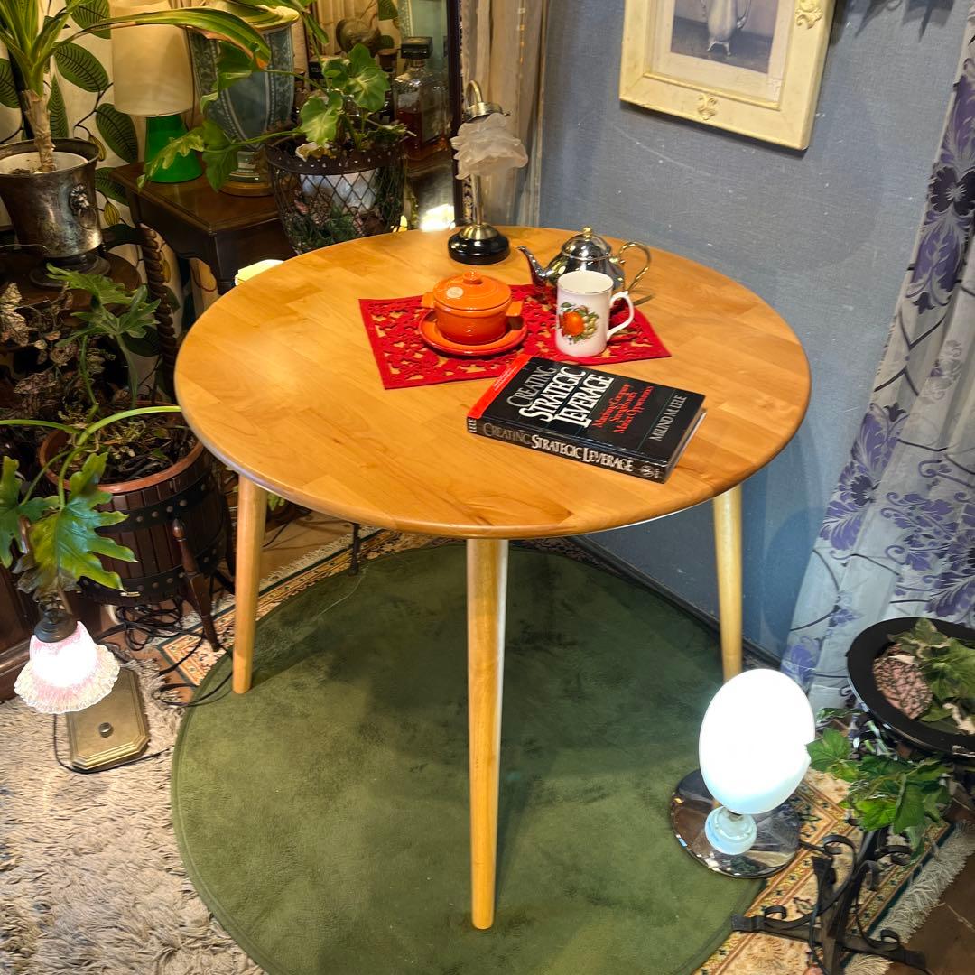 ￼saleアルダーソリッド　ラウンドテーブル　８５丸テーブル　コンパクト