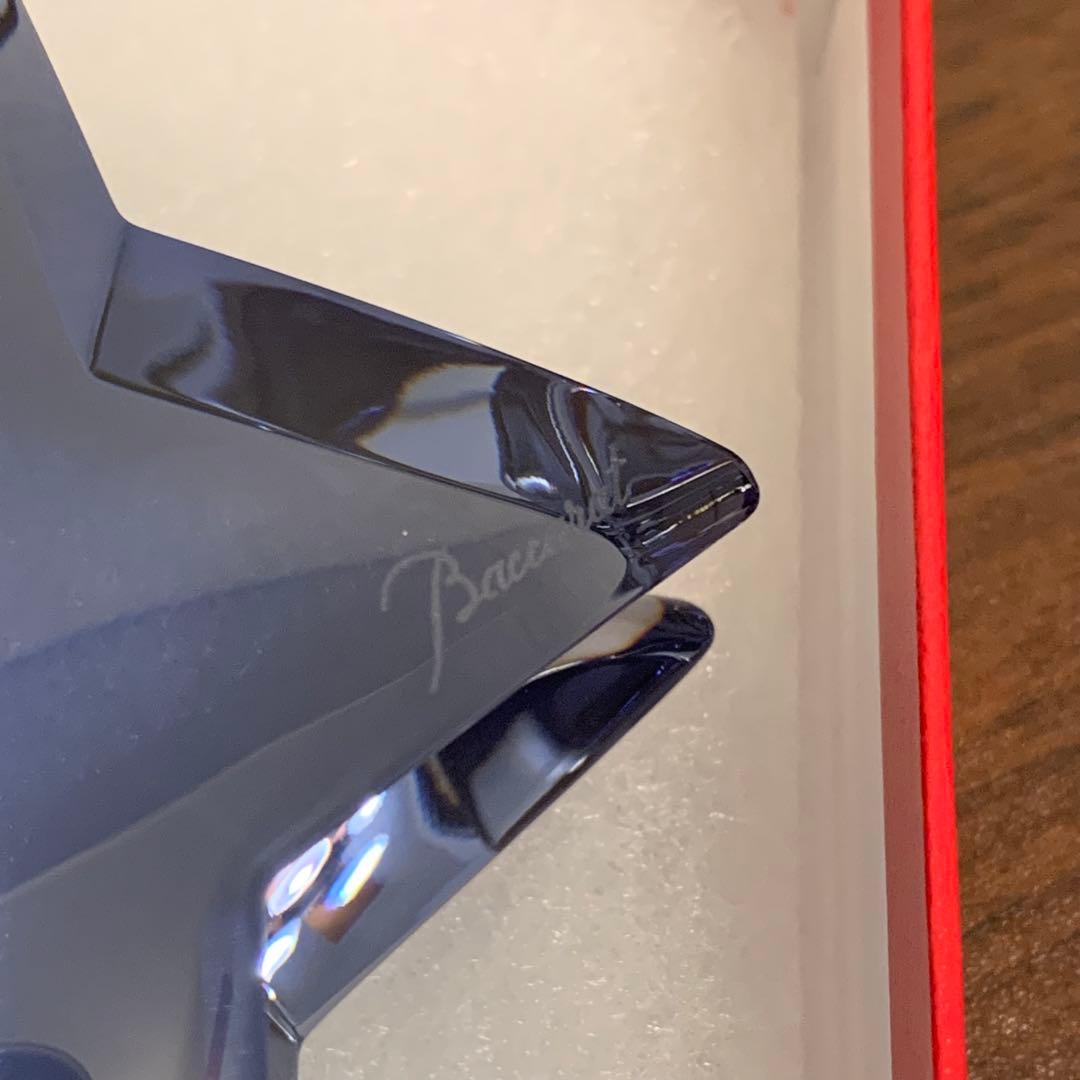 ⭐️未使用⭐️バカラ⭐️ザンザンスター⭐️ブルー⭐️青⭐️星⭐️クリスタル⭐️レア⭐️箱付き⭐️紙袋