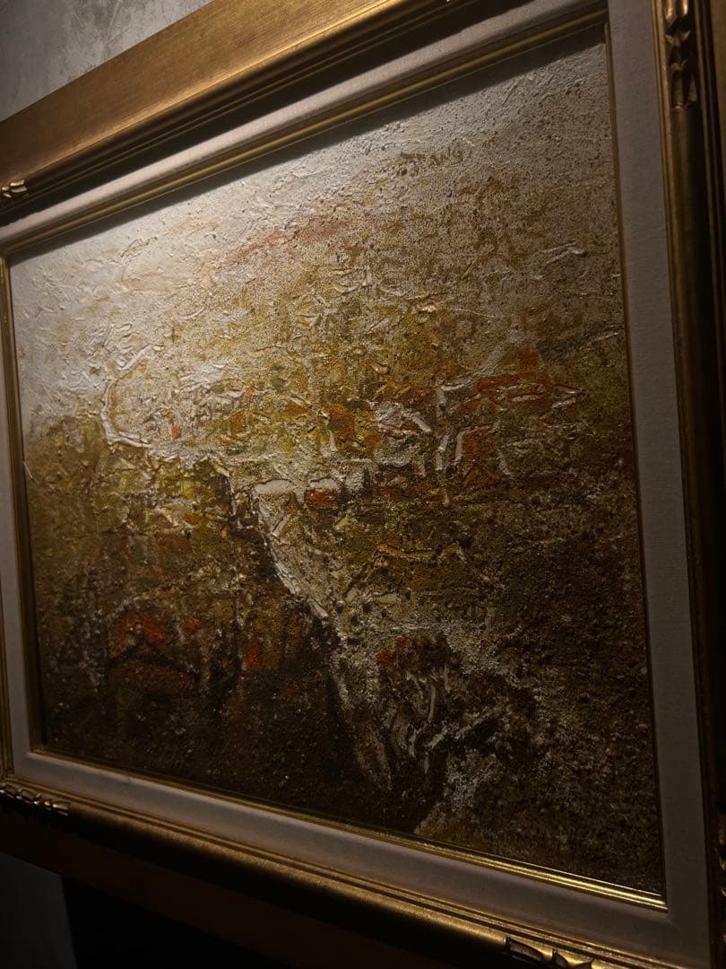 専用他の方発送×肉筆画　金正浩　抽象画　厚油彩画