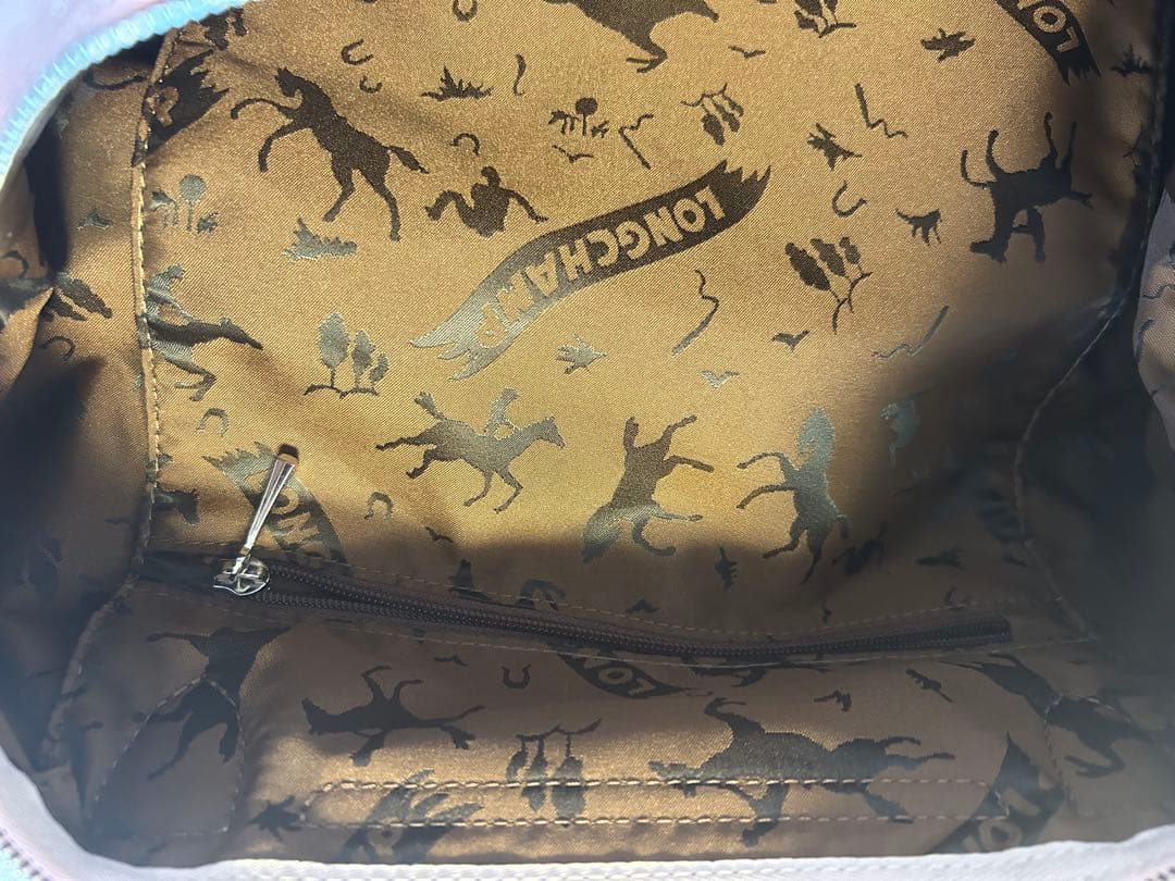 ロンシャン キュイールMサイズ　オールレザー　ピンク