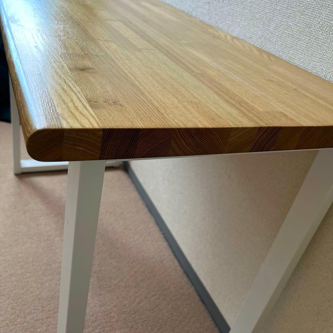 タモ材天板デスク　PCデスク