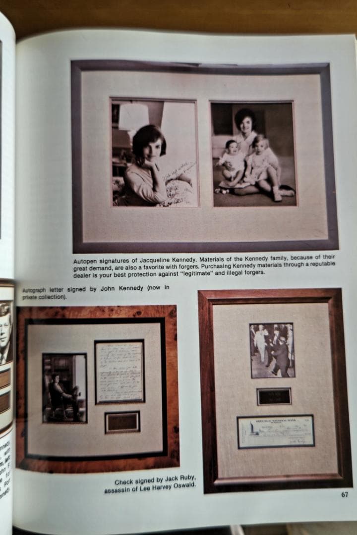 J.F. Kennedy元大統領のサイン入りの写真（左にある写真、他は参考）