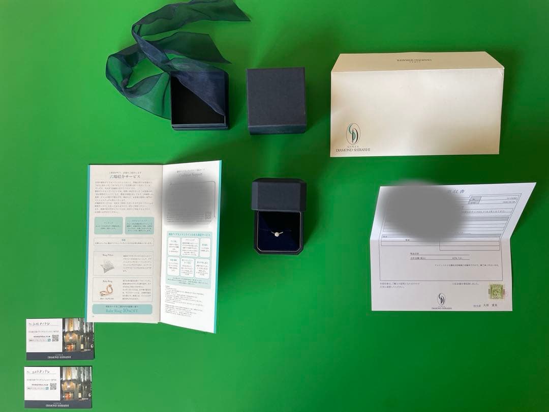 銀座ダイヤモンドシライシリング　4℃ペアリング　4点セット