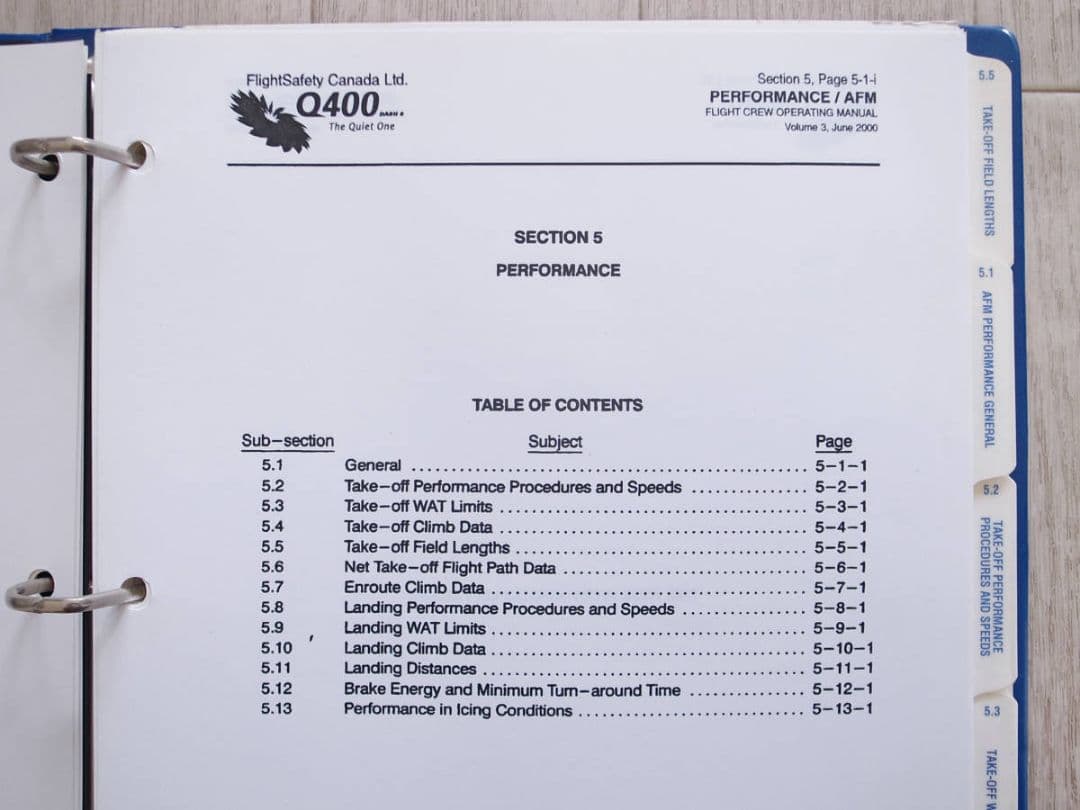 ボンバルディア DHC-8-400 パイロット用オペレーションマニュアル3／機長