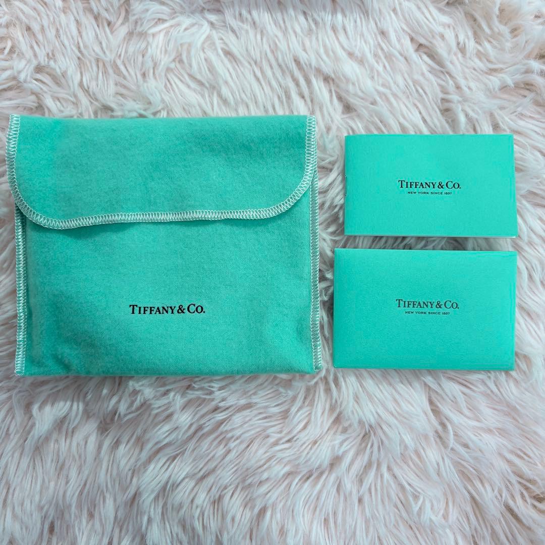 未使用級✨Tiffany レザー首輪 M プレート 金具 4段調整