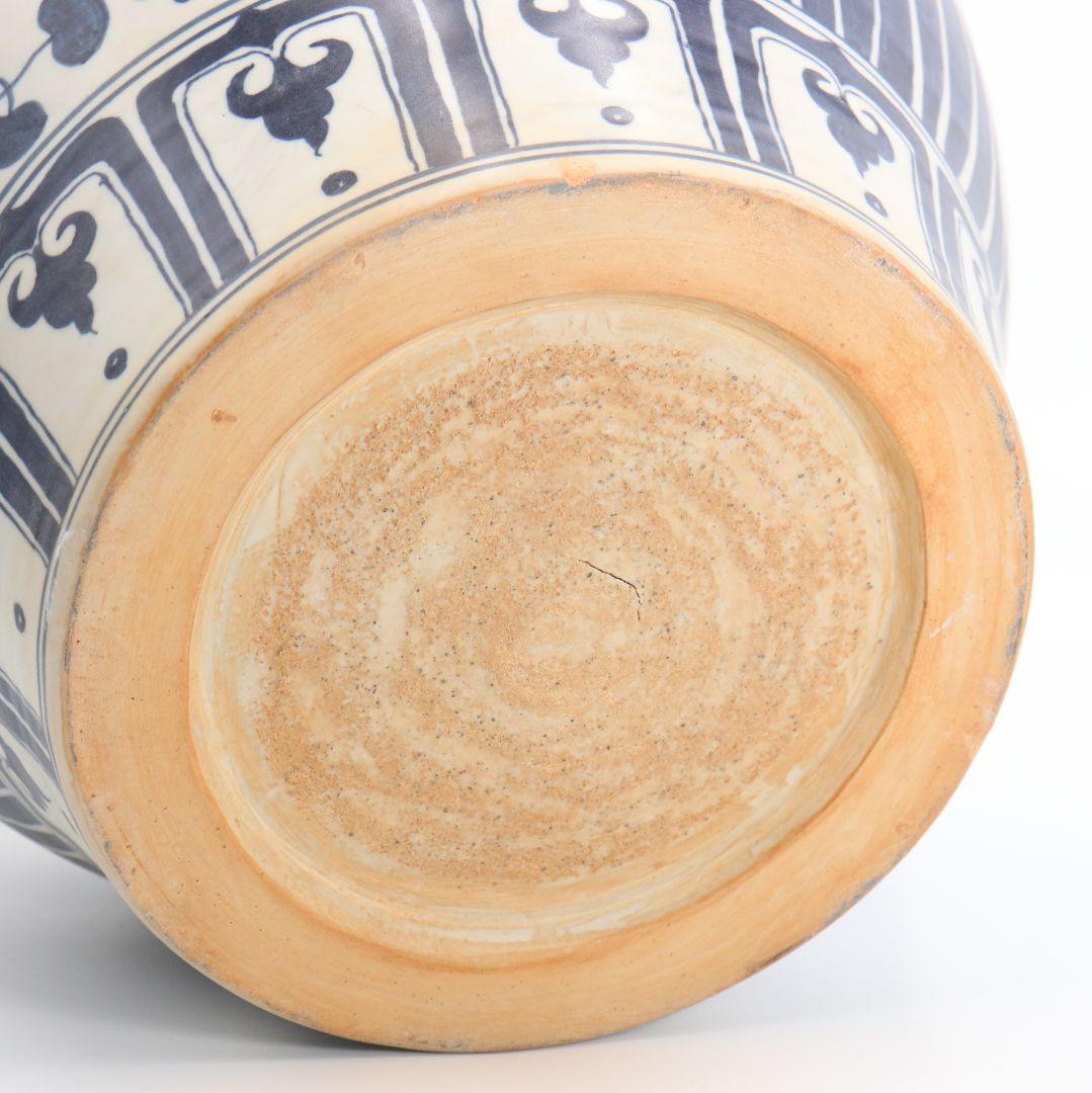 中国 青花魚藻文大壺 壷　C294