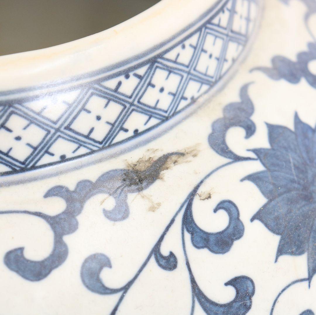 中国 青花魚藻文大壺 壷　C294