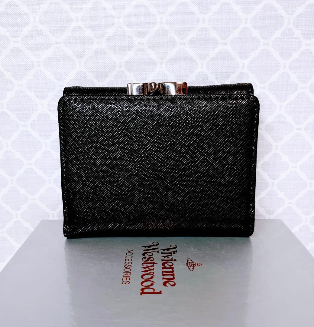 【最新◇ショッパー付】新品 ヴィヴィアン・ウエストウッド 3折財布 黒