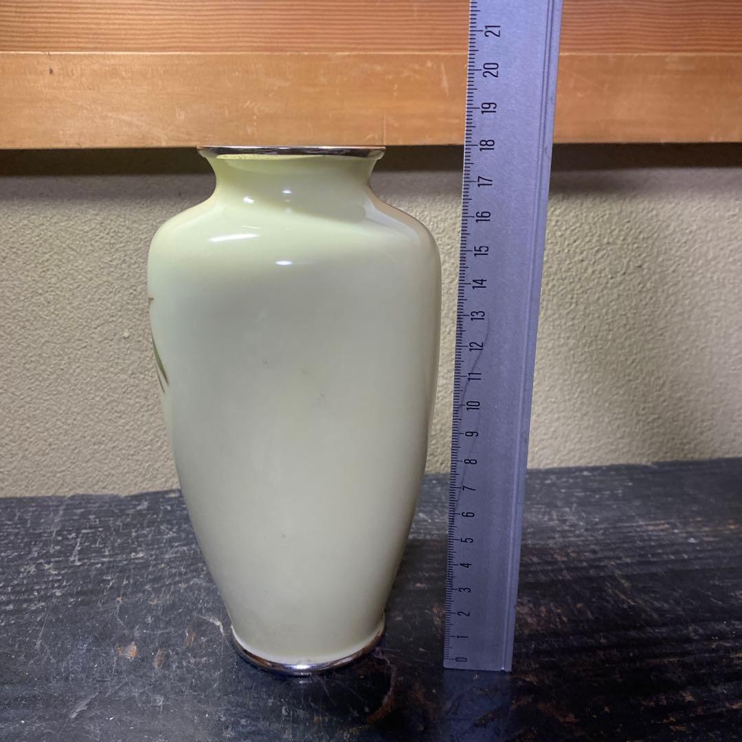 古玩　竹図七宝花瓶