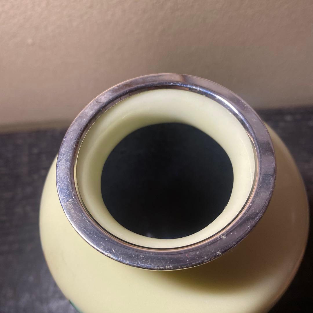 古玩　竹図七宝花瓶