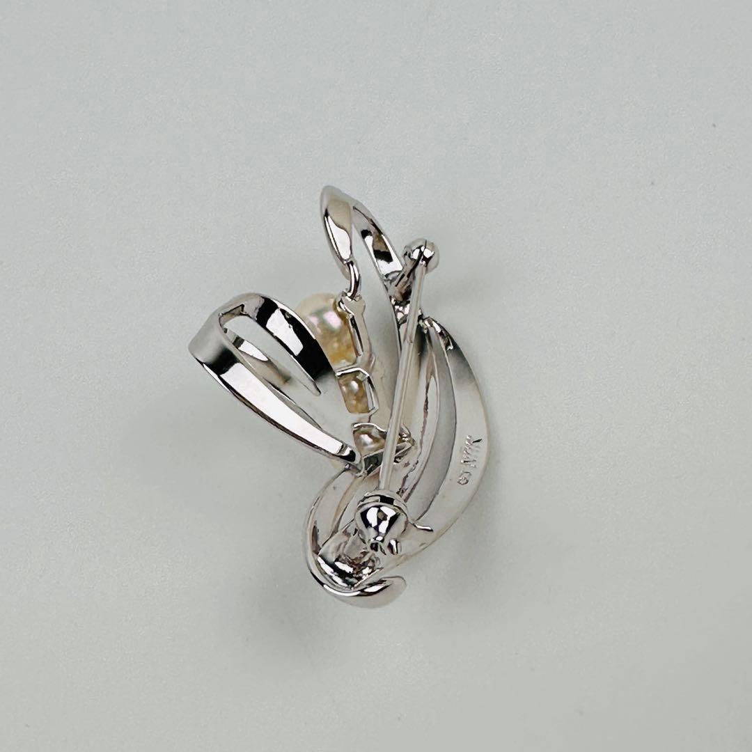 美品　ミキモト　シルバー 真珠 ブローチ　コサージュ　アクセサリー　ロゴ