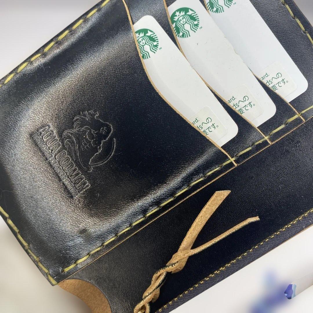 人気の折らずお札収納 丘染めブラックの無骨トラッカーウォレット T-MTW726