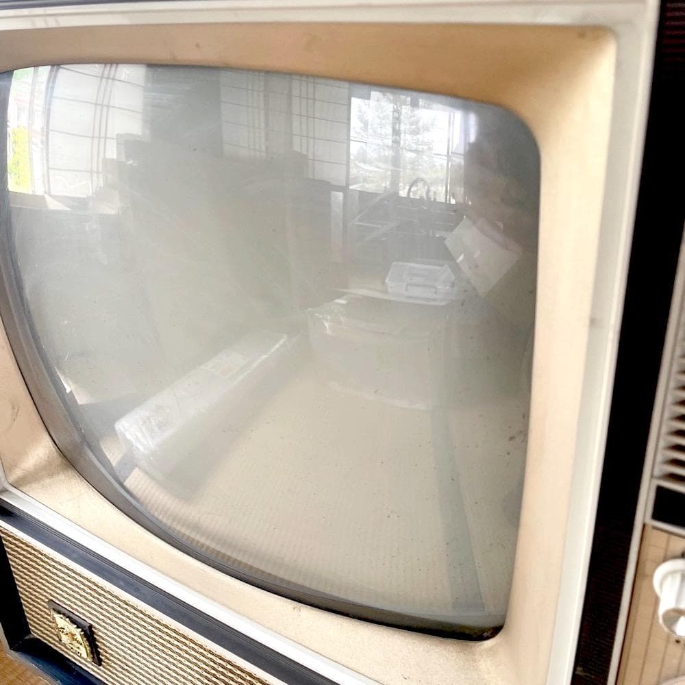 白黒テレビ 昭和レトロ GENERAL ゼネラル 真空管 脚付き 起動不可