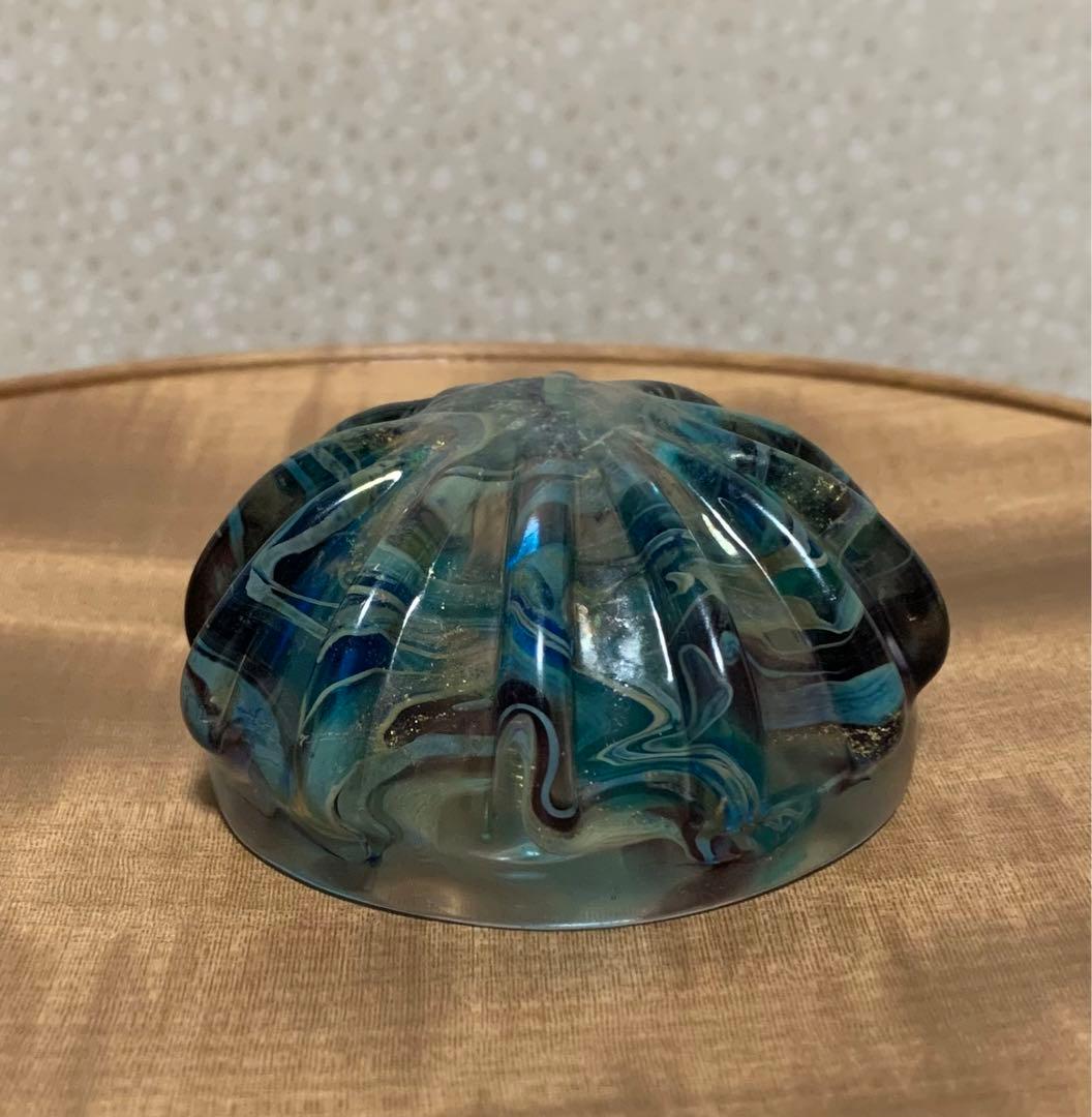 【希少作】酒器　松島巌 作　多色マーブル畝盃