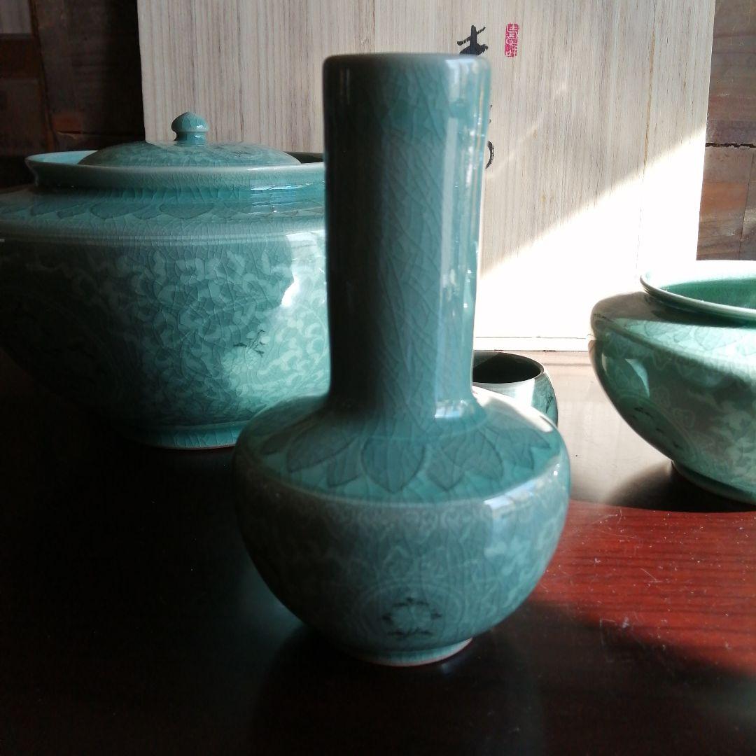韓国青磁　鄭正黙　青磁皆具