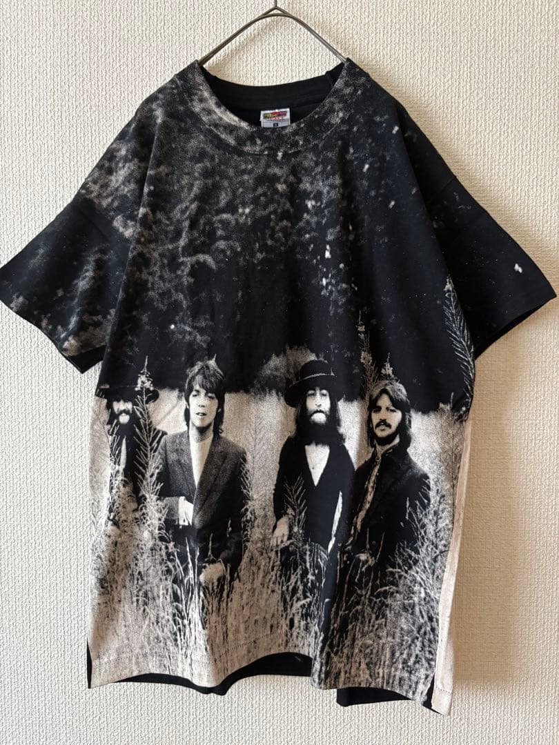 Beatles 90s 全面プリント ビンテージTシャツ 総柄