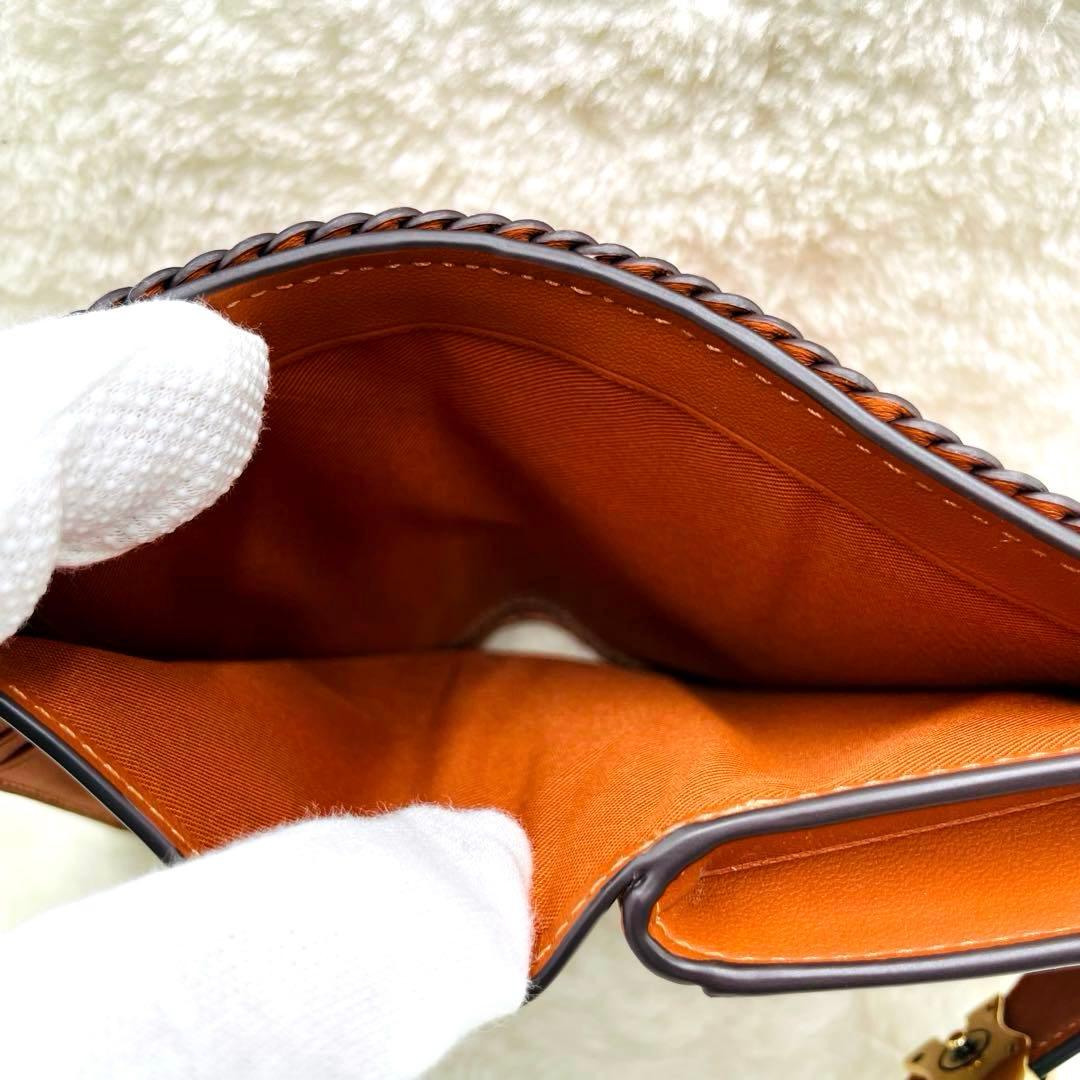 極美品　コーチ　ミディアム　ウォレット タビー　ブレイド L字ファスナー　金