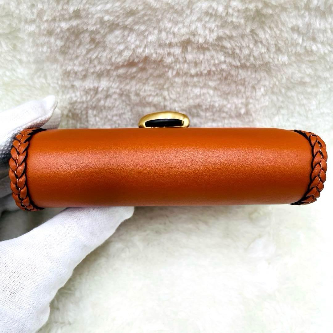 極美品　コーチ　ミディアム　ウォレット タビー　ブレイド L字ファスナー　金