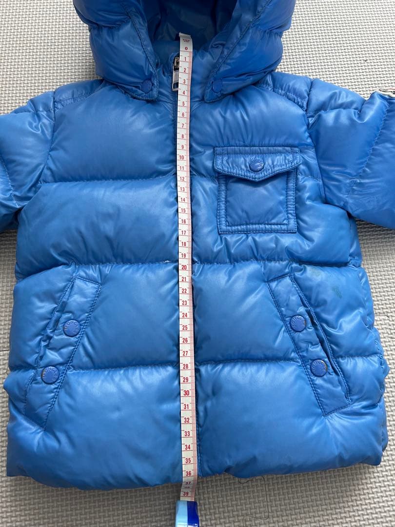 MONCLER フード付きダウンジャケット 青