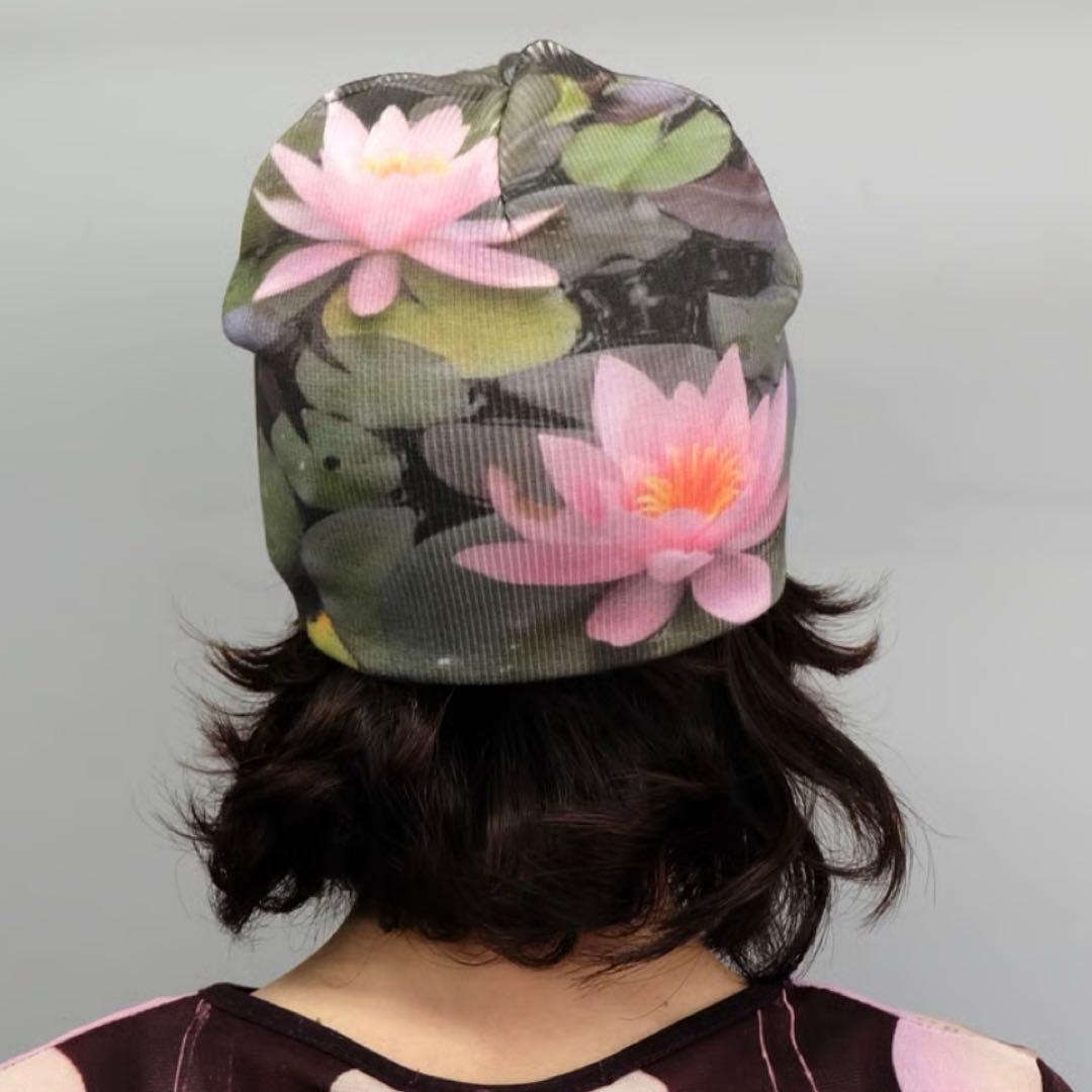 labyrins 蓮 ビーニー picture beanie lotus 帽子