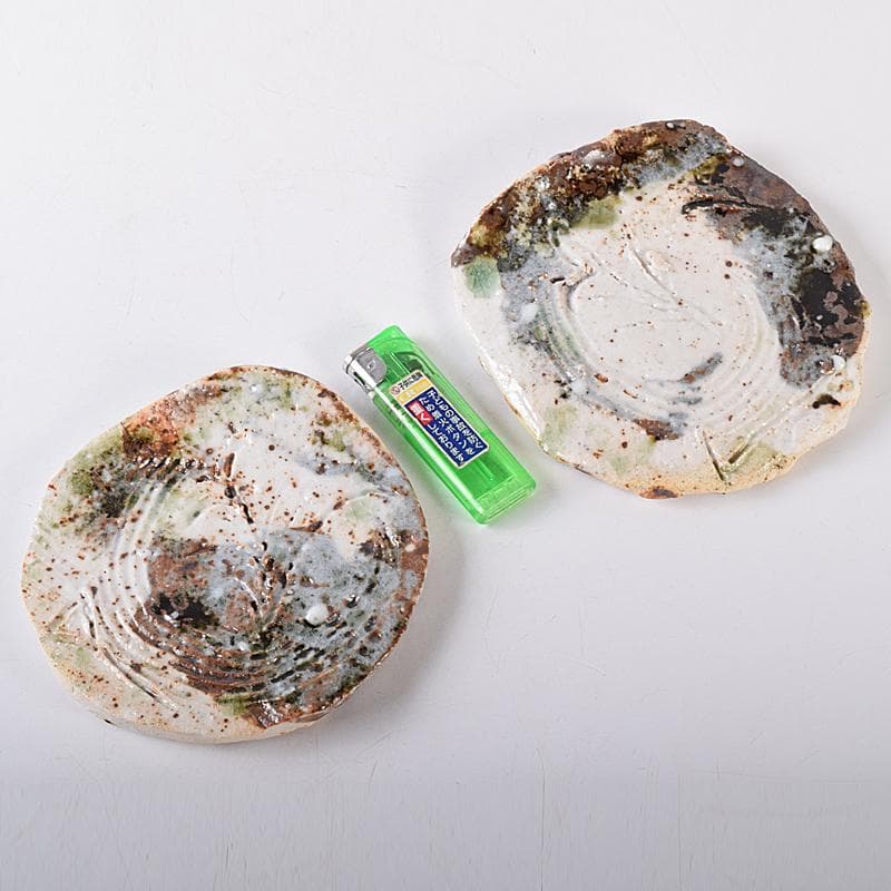 和食器　若尾昇苑造　鼠志野　鉢　皿　五客　共箱　V　R7885