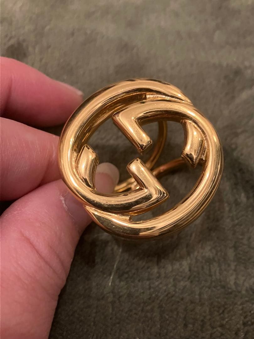 グッチGUCCI スカーフリング インターロッキングG ゴールド