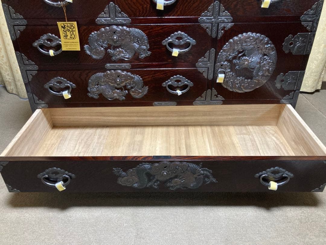 岩谷堂箪笥No.321 4尺整理［白鳥］銅手打