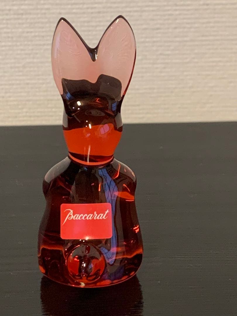本日限定特別価格♪美品/Baccarat クリスタル　可愛い赤いラビット☆