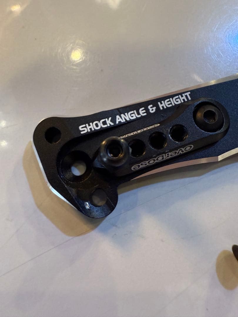 オーバードーズ アジャスタブルアルミリアショックタワー美品黒レア品