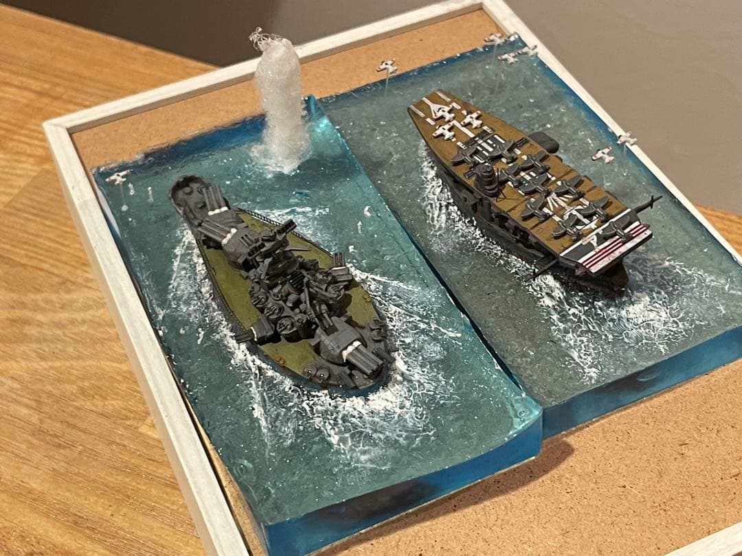 行け　空母赤城　レジンジオラマ　海洋堂完成品