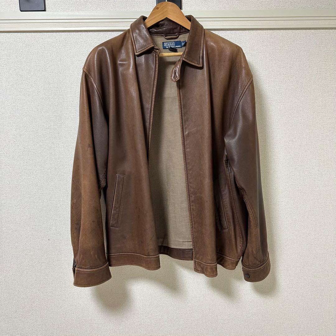 Polo by Ralph Lauren ブラウンレザージャケット ヴィンテージ