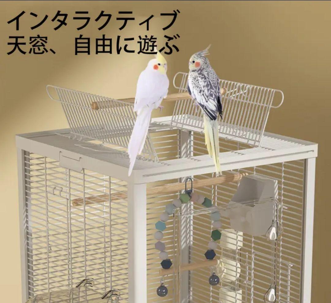 ●底値セール・新品未開封・広々 透明アクリルドア付き鳥カゴ・ダブルロック設計