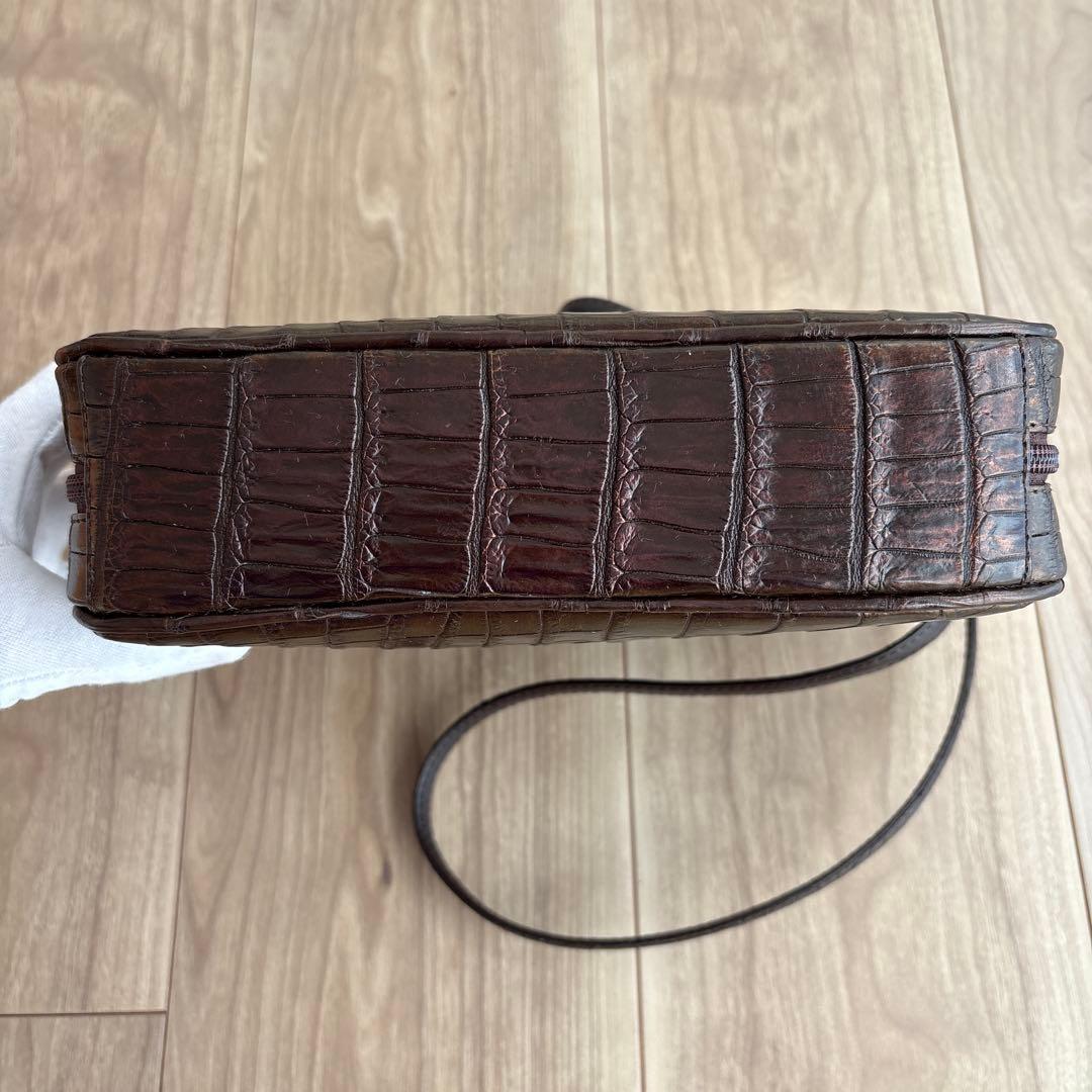 【新品未使用】YAMAGUCHI クロコダイル ショルダーバッグ JRA認定