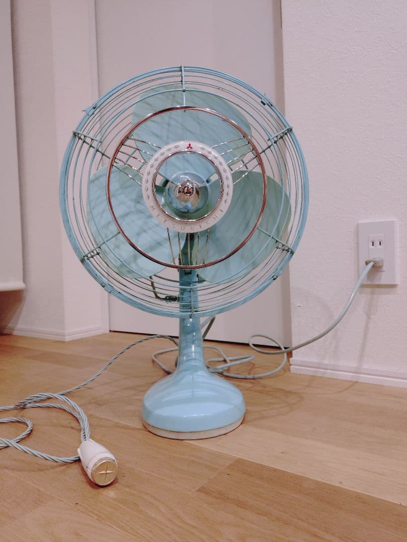 三菱　扇風機　レトロ　有線リモコン付き