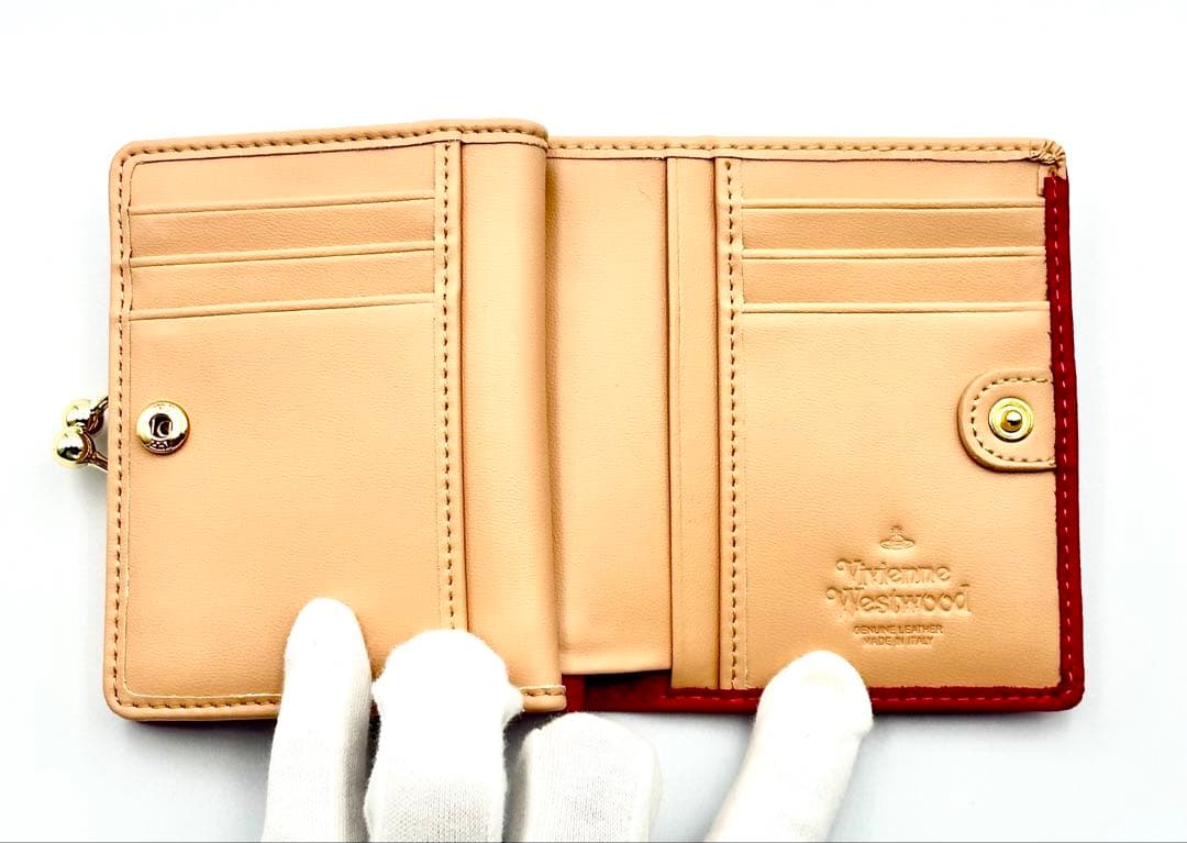 【♡新品未使用♡】Vivienne Westwood 二つ折り財布 ピーチ 人気