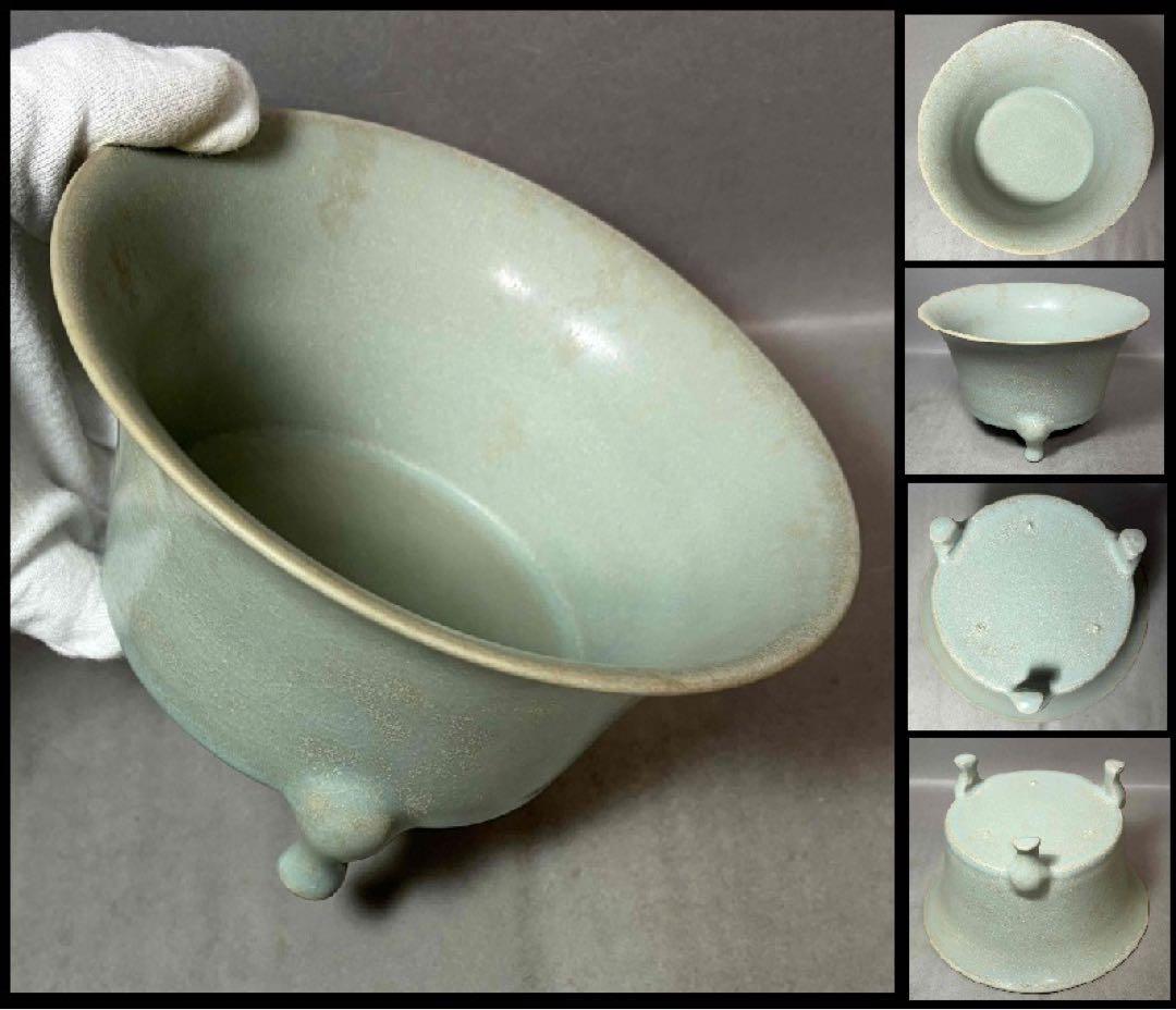 中国 広口三つ足炉　f2260119