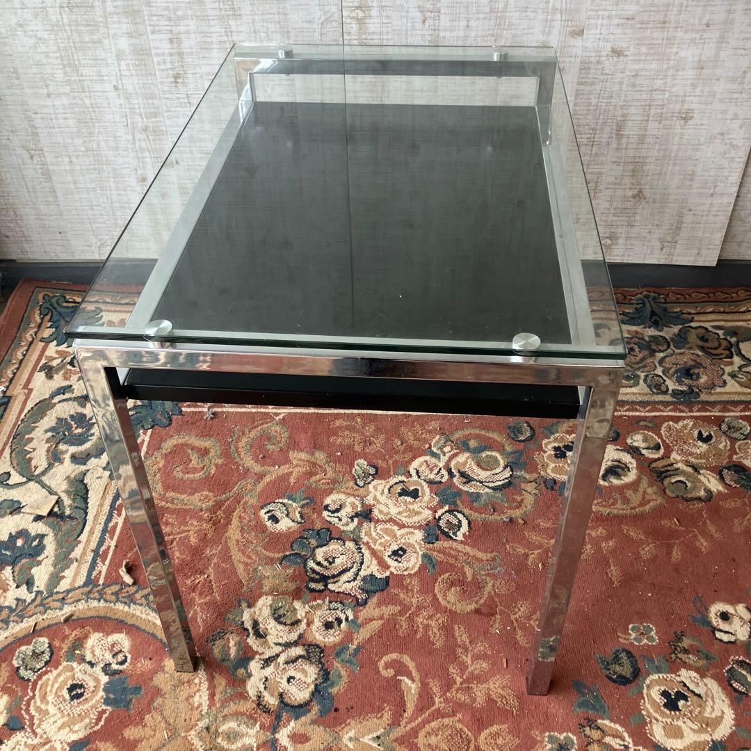 ニトリ ミスティー2 アイアンフレーム ダイニングテーブル ガラステーブル 金属