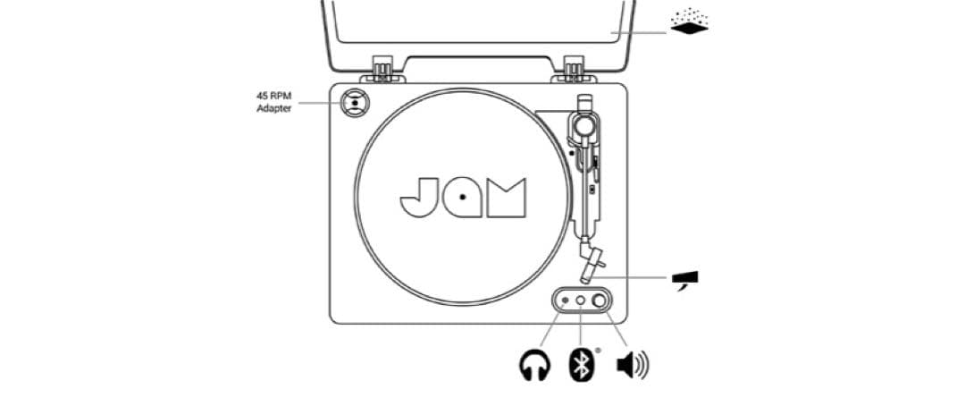 JAM Audio SPUN OUT ターンテーブル Bluetooth接続