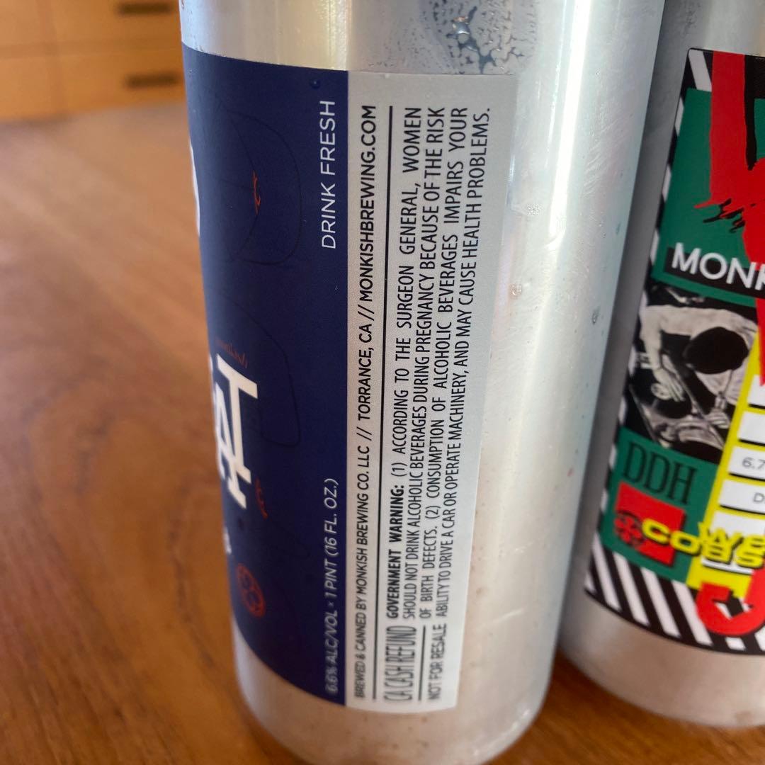 Monkish LA HAT など IPA 3缶 クラフトビール