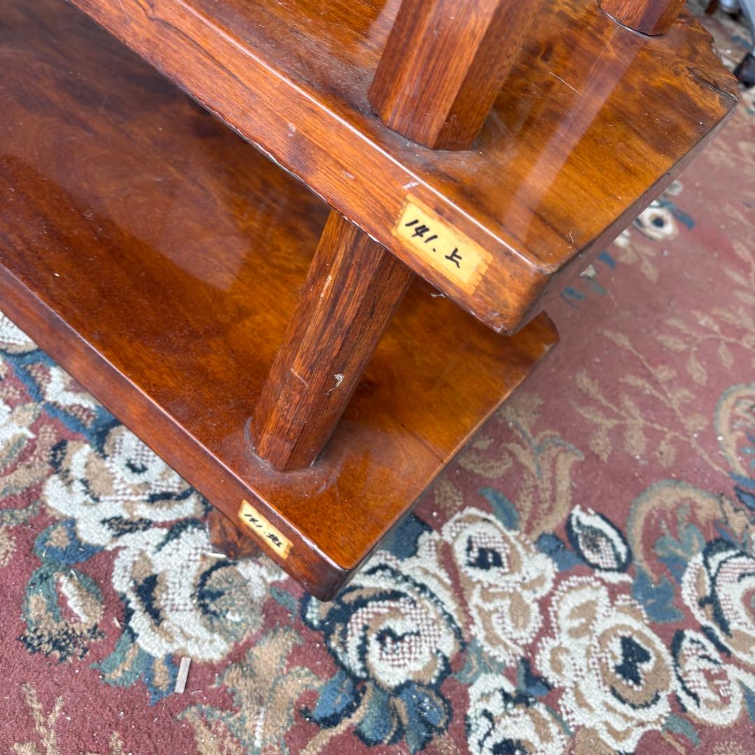 唐木家具 銘木 花梨一枚板 階段棚 茶箪笥 飾り棚 サイドボード ビンテージ