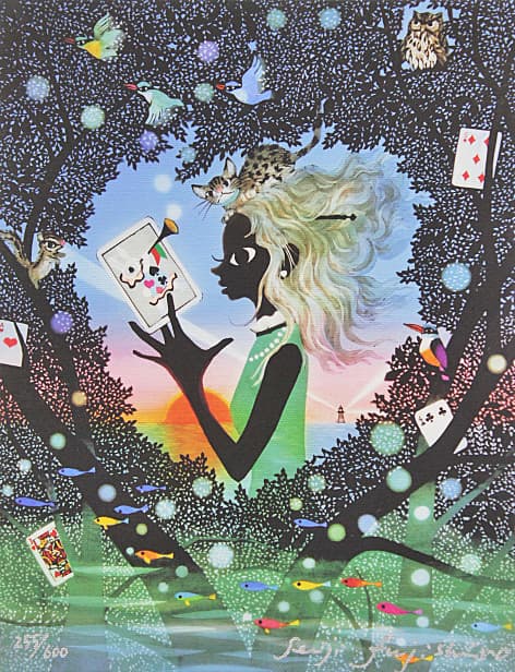 藤城清治 【Aliceのハート】 ジークレー キャンバスエディション 証明書有り