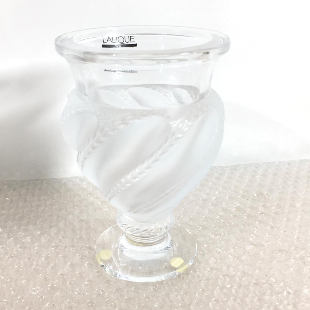 ○美品！ Lalique ラリック エルムノンヴィル 花瓶 フラワーベース レア