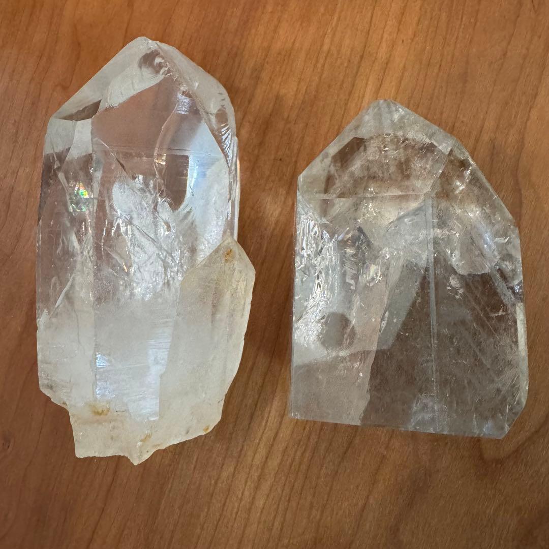 クォーツインクォーツ　フリーフォーム　虹　ファントム多数