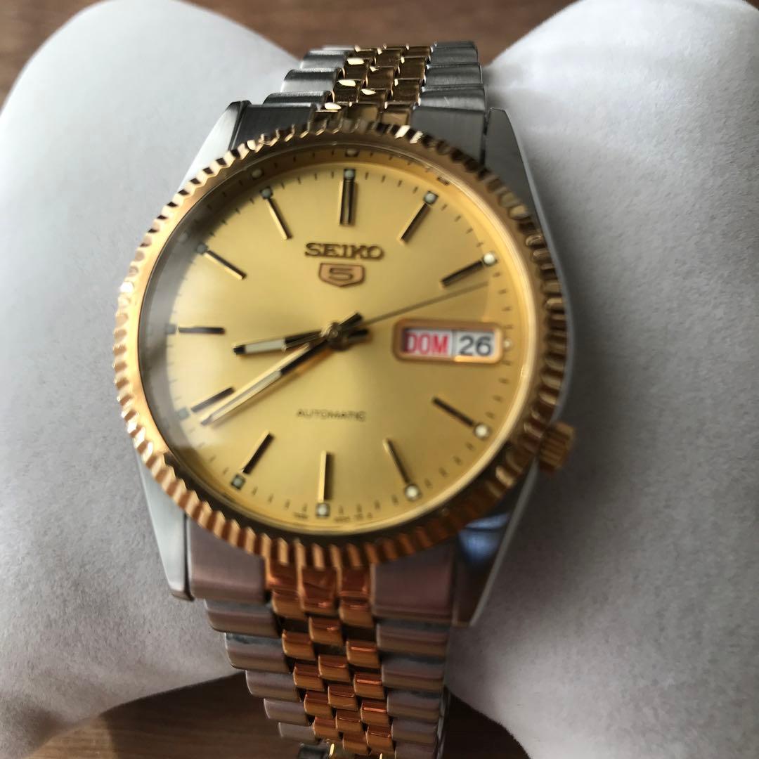 セイコー5 デイデイト 自動巻き 7S26-0500 裏スケ コンビ