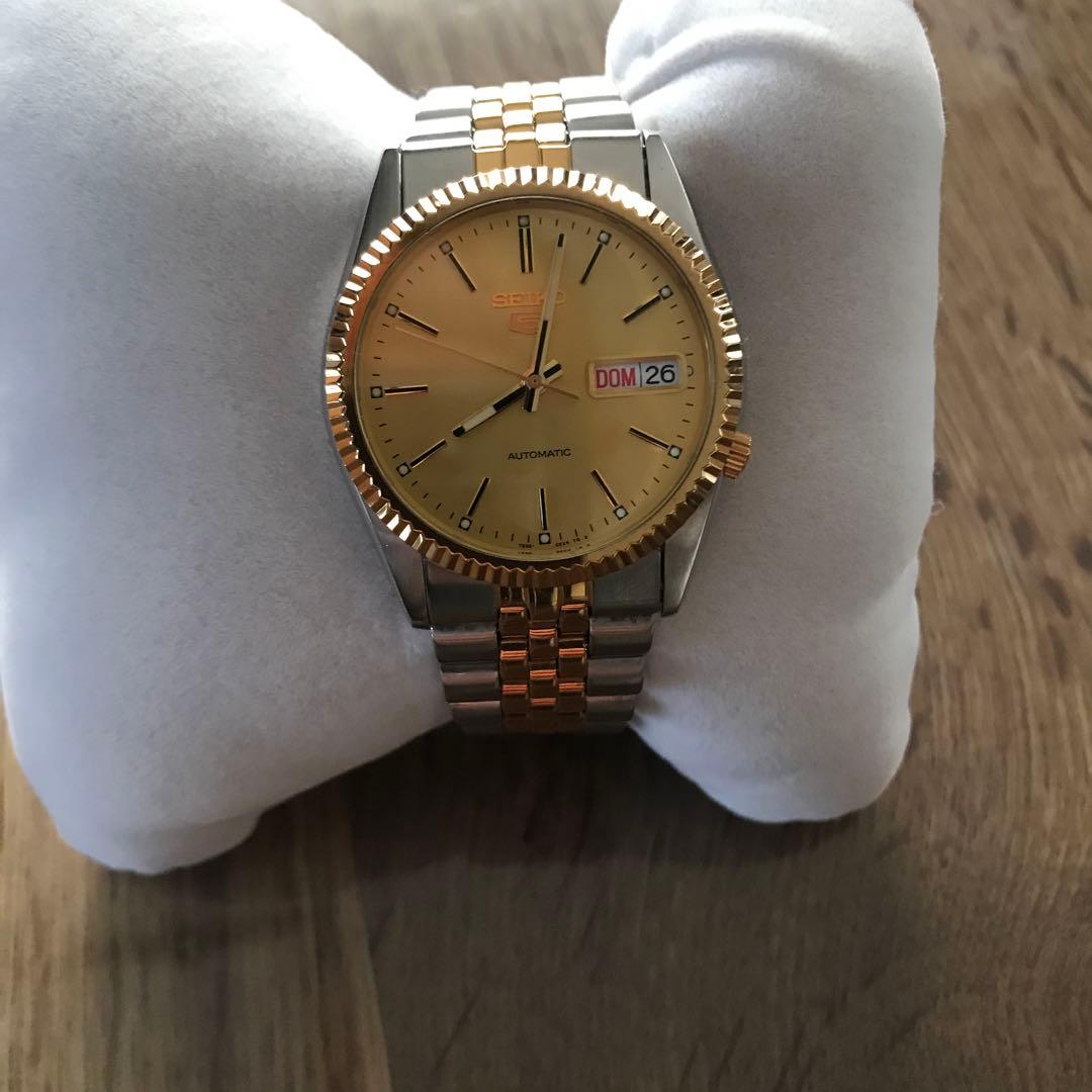 セイコー5 デイデイト 自動巻き 7S26-0500 裏スケ コンビ