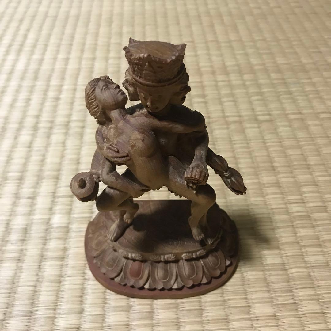 台付　チベット 仏教美術 歓喜仏 ヤブユム 男女両尊 男女合体尊 合体仏